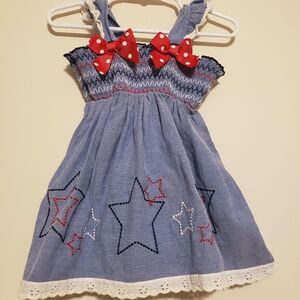 Good lad 18 month patriotic smocked dress